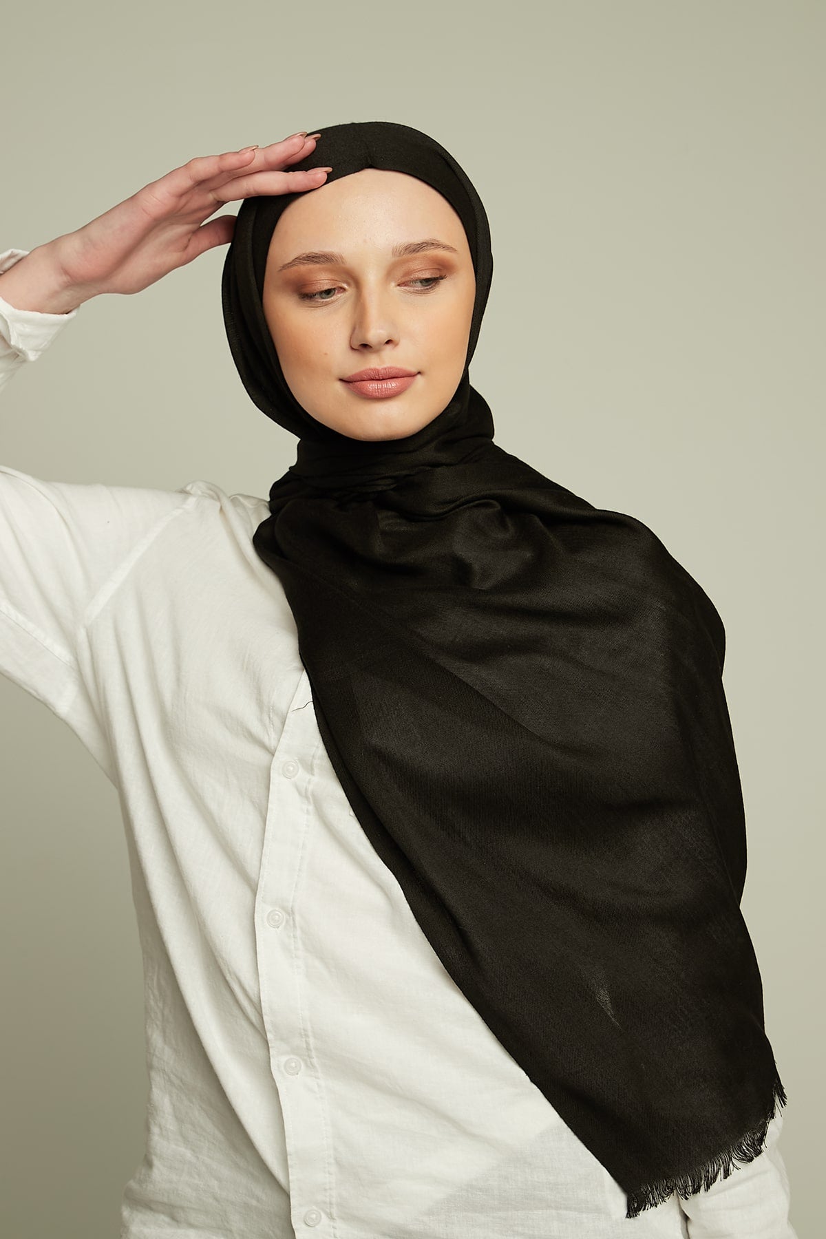 Pashmina Hijab in Black Color