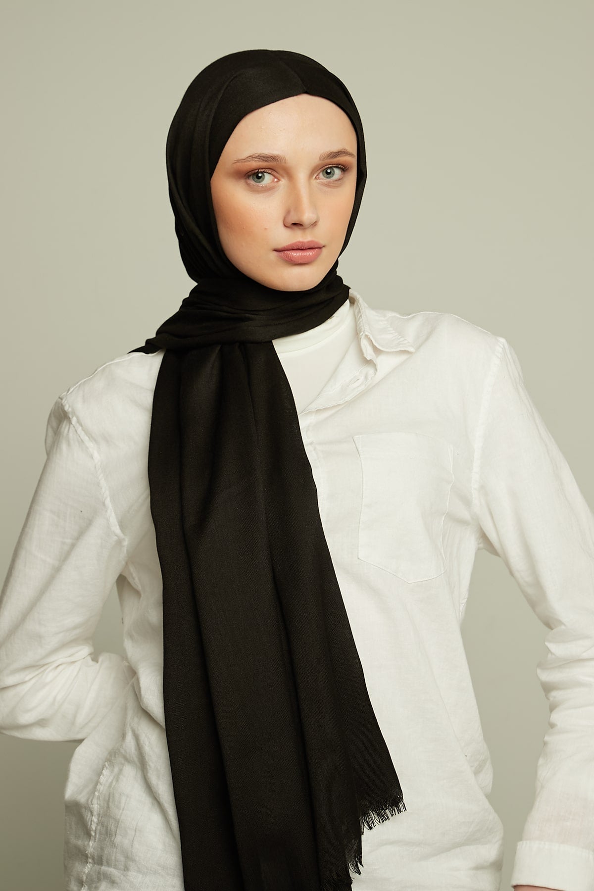 Pashmina Hijab in Black Color