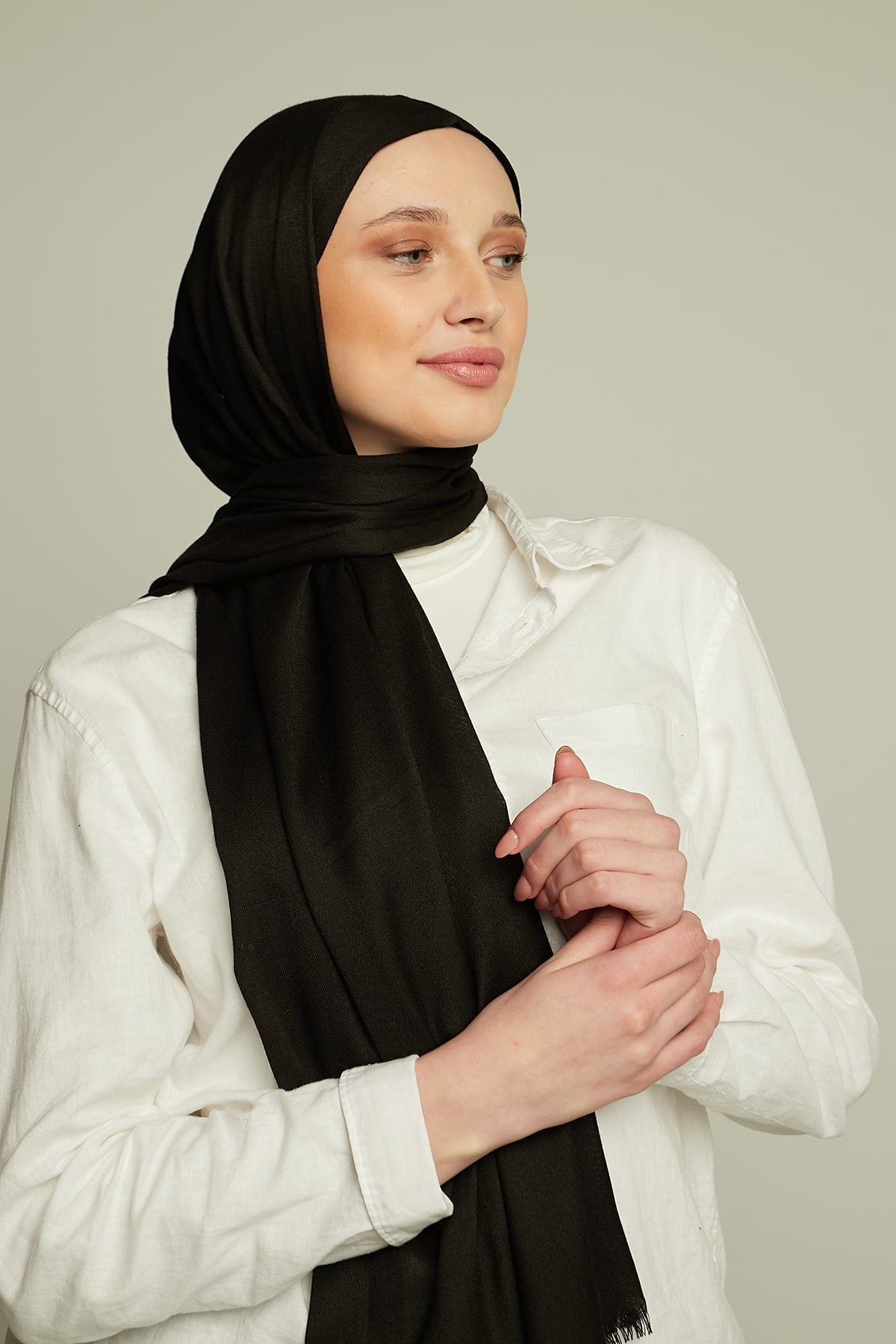 Pashmina Hijab in Black Color