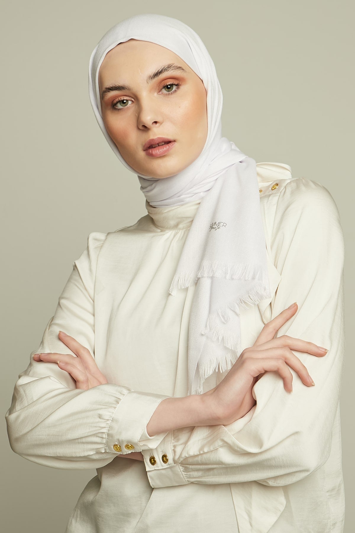 Pashmina Hijab in White Color