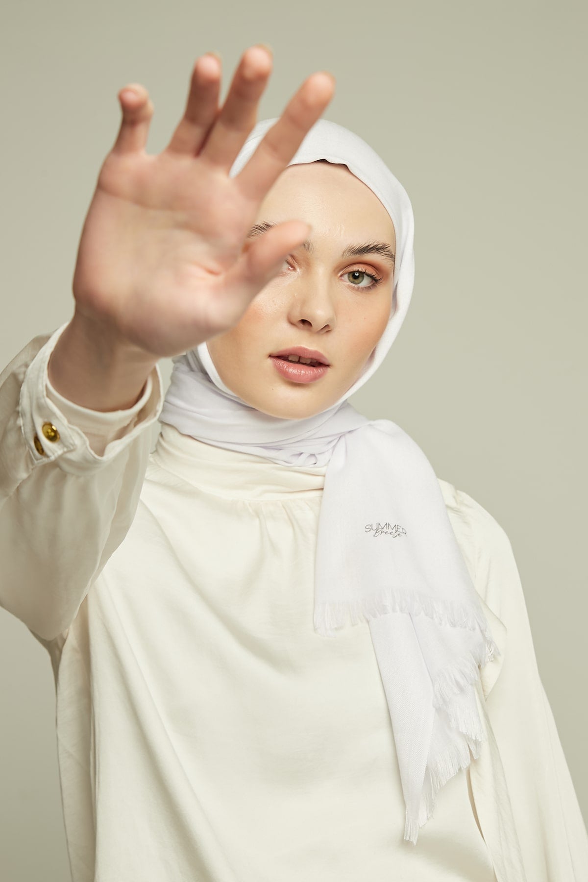 Pashmina Hijab in White Color