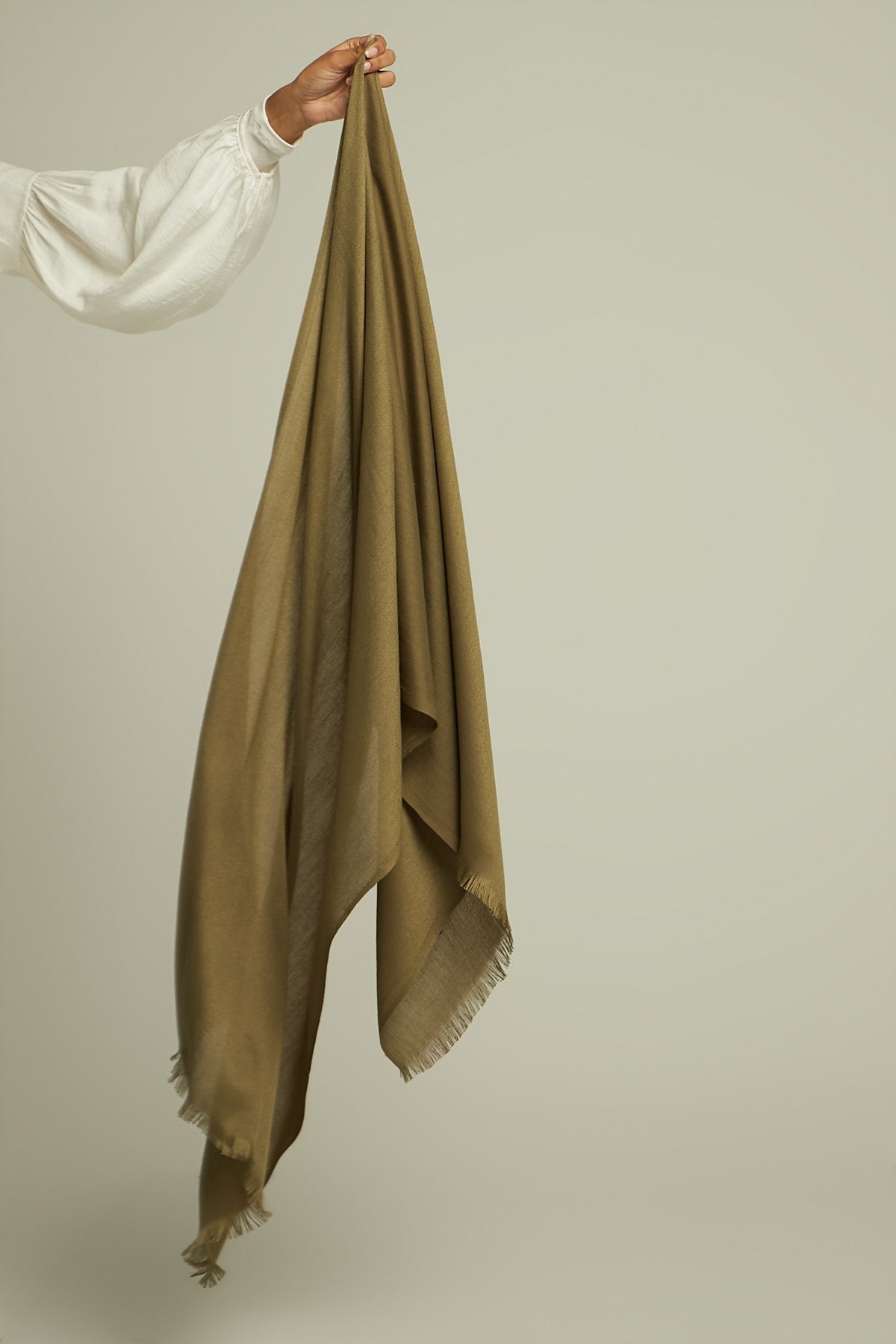 Pashmina Hijab in Olive Green Color