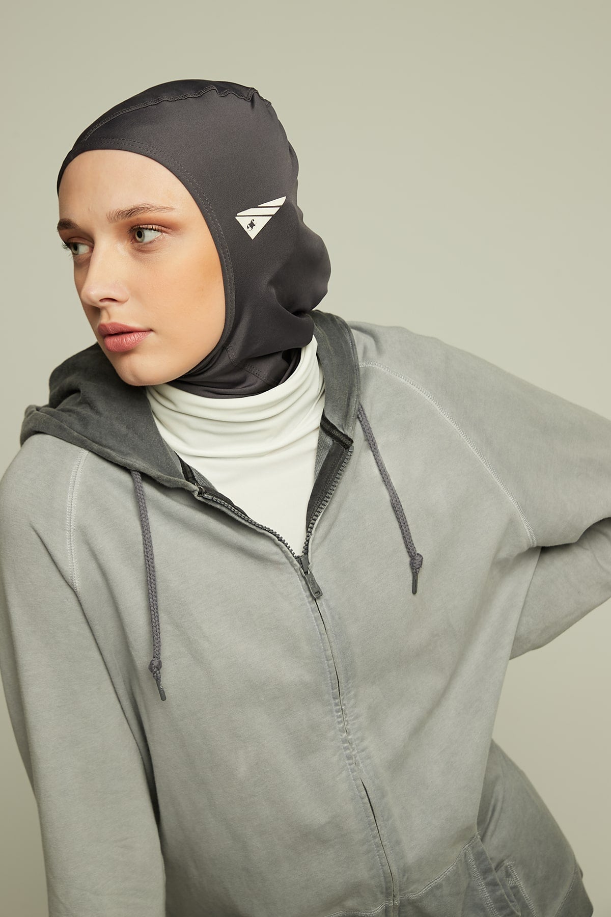 Sport Hijab in Dark Gray Color