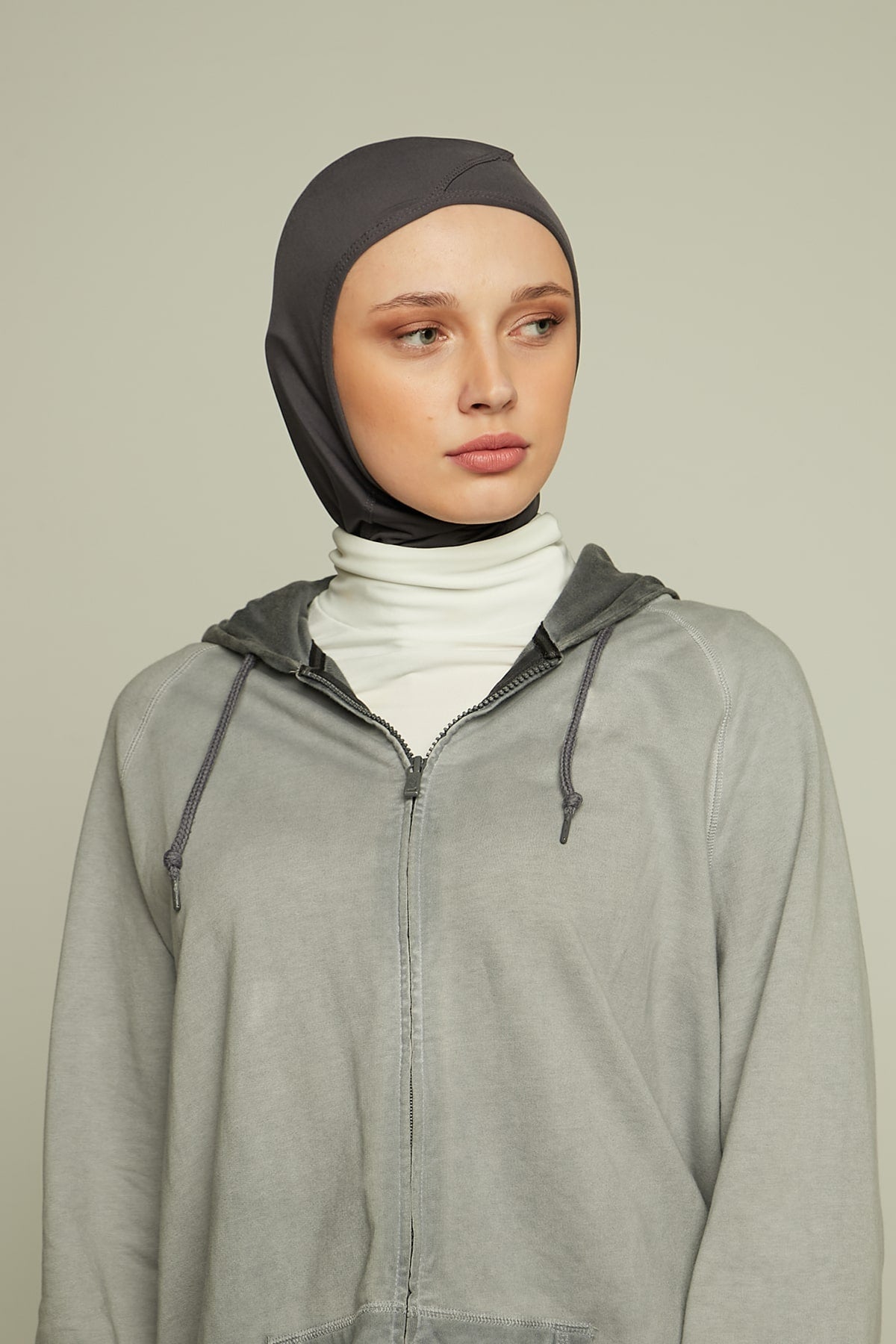 Sport Hijab in Dark Gray Color