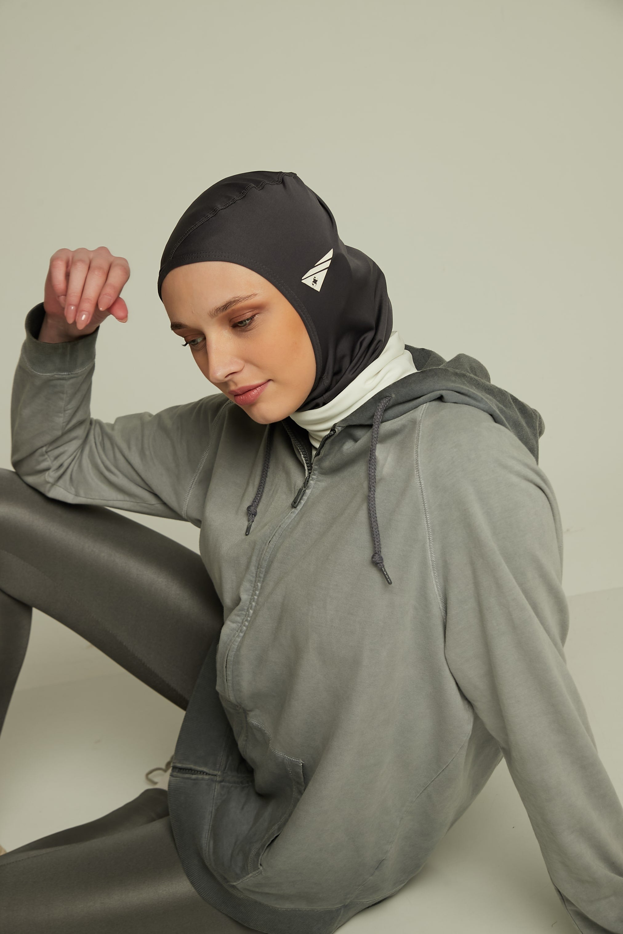 Sport Hijab in Dark Gray Color