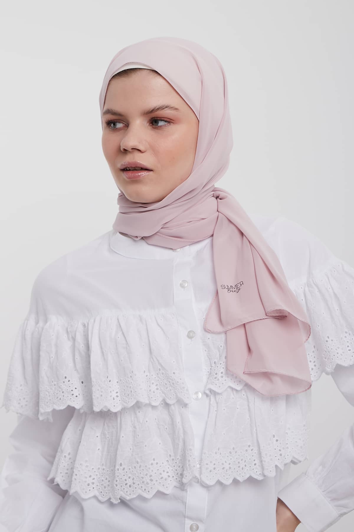 Chiffon Hijab in Pink Flare   Color