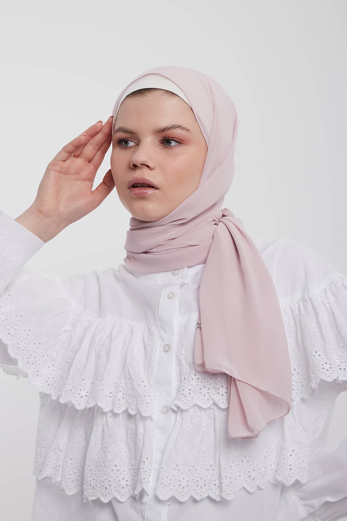 Chiffon Hijab in Pink Flare   Color