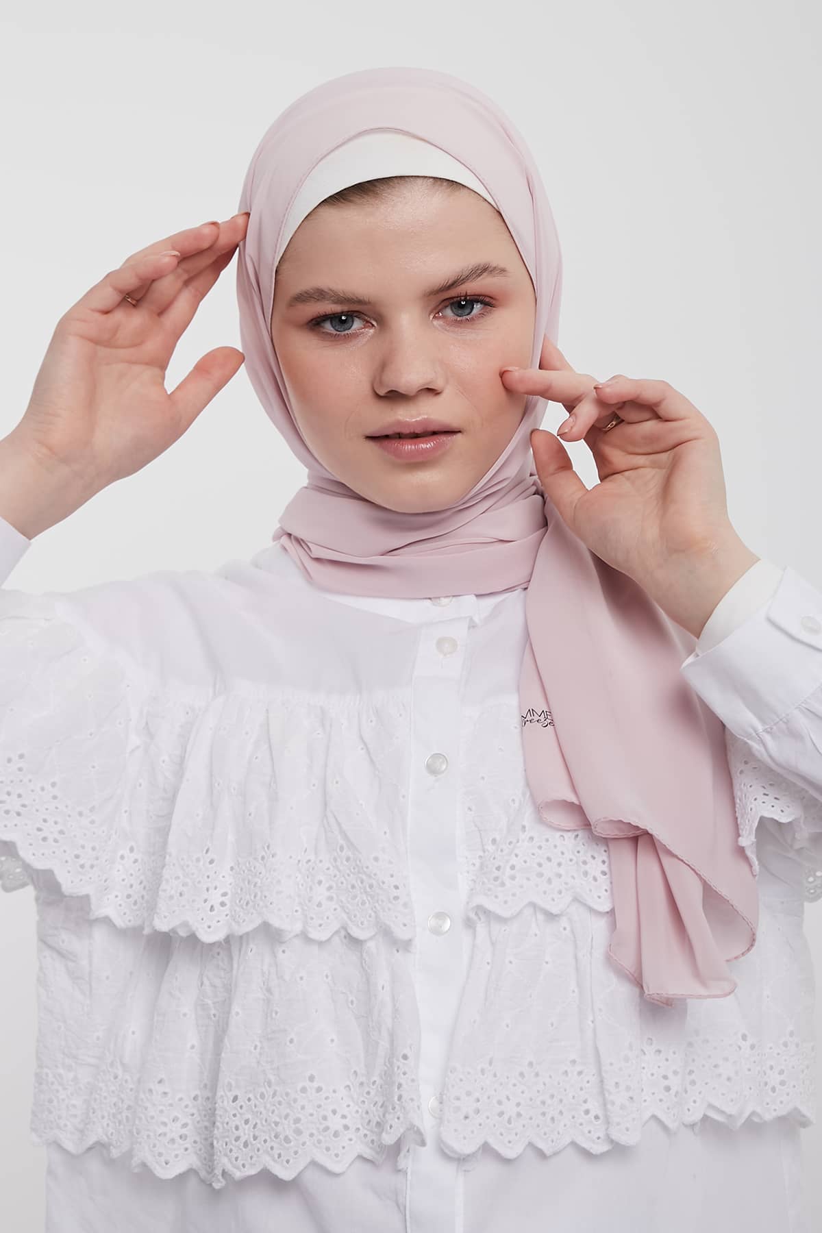 Chiffon Hijab in Pink Flare   Color